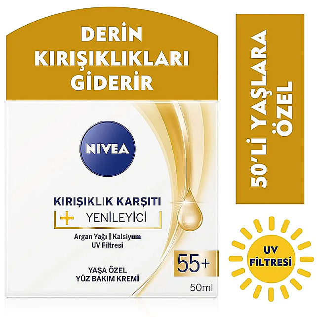 Nivea Kırışıklık Karşıtı Yaşa Özel Yüz Bakım Kremi 55+ Yaş 50ml - 3