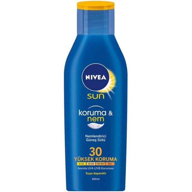Nivea Sun Koruma & Nem SPF 30 Nemlendirici Güneş Sütü 200ml Nivea Sun Koruma & Nem SPF 30 Nemlendirici Güneş Sütü 200ml
