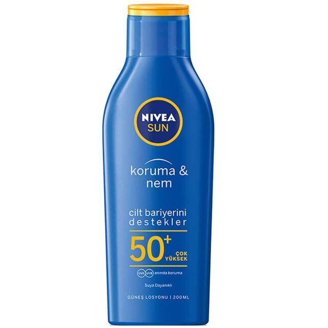 Nivea Sun Koruma & Nem SPF 50+ Güneş Losyonu 200ml Nivea Sun Koruma & Nem SPF 50+ Güneş Losyonu 200ml