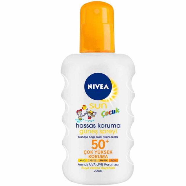 Nivea Sun Hassas Koruma SPF 50+ Güneş Koruyucu Sprey 200ml Nivea Sun Hassas Koruma SPF 50+ Güneş Koruyucu Sprey 200ml