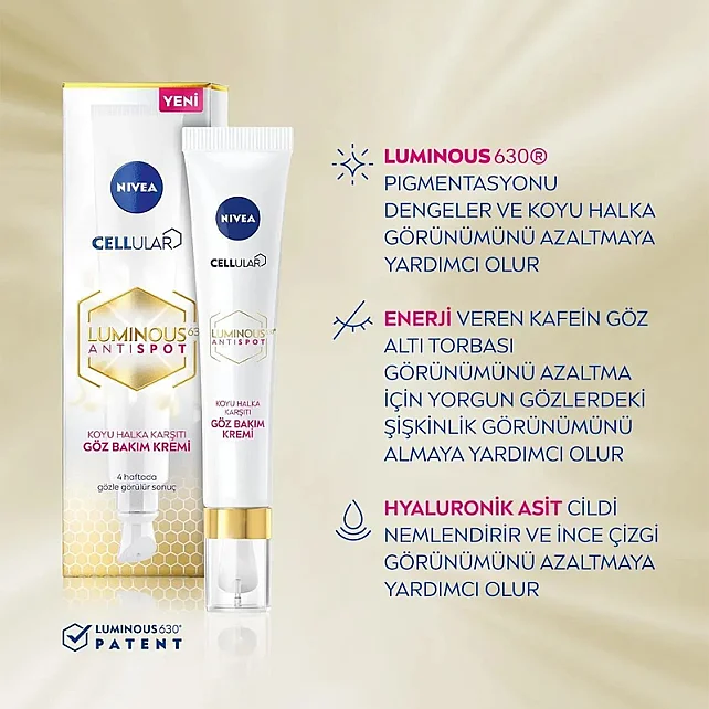 Nivea Luminous 630 Anti Spot Thiamidol - Göz Çevresi Bakım Kremi 15ml - 4
