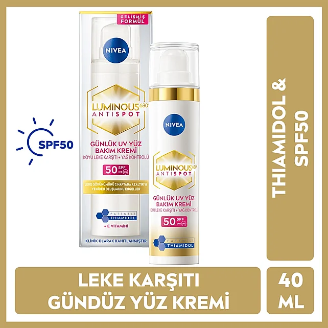 Nivea Luminous 630 Anti Spot Thiamidol SPF 50 - Leke Karşıtı Gündüz Kremi 40ml - 8