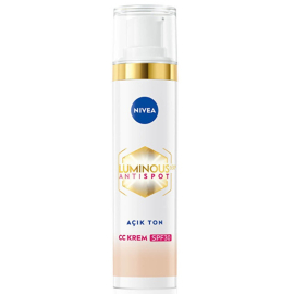 Nivea Luminous Anti Spot CC Krem SPF 30 - Renkli Nemlendirici Açık Ton 40ml - Nivea