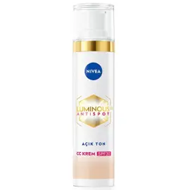 Nivea Luminous Anti Spot CC Krem SPF 30 - Renkli Nemlendirici Açık Ton 40ml - 1