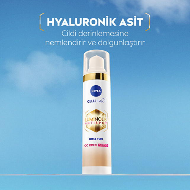 Nivea Luminous Anti Spot CC Krem SPF 30 - Renkli Nemlendirici Orta Ton 40ml - 5