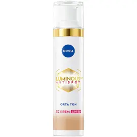 Nivea Luminous Anti Spot CC Krem SPF 30 - Renkli Nemlendirici Orta Ton 40ml - 1