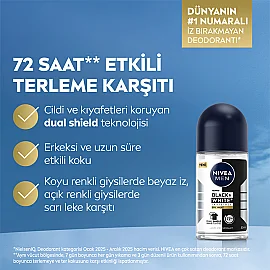 Nivea Men Black & White Epic Night- Erkek Roll On Deodorant 50ml - 3