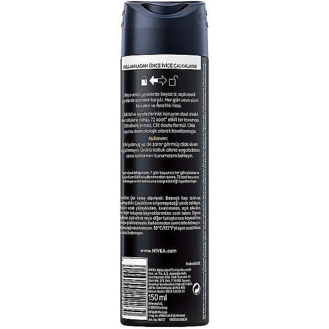 Nivea Men Black & White Epic Night - Erkek Sprey Deodorant 150ml - 2