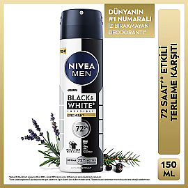 Nivea Men Black & White Epic Night - Erkek Sprey Deodorant 150ml - 8