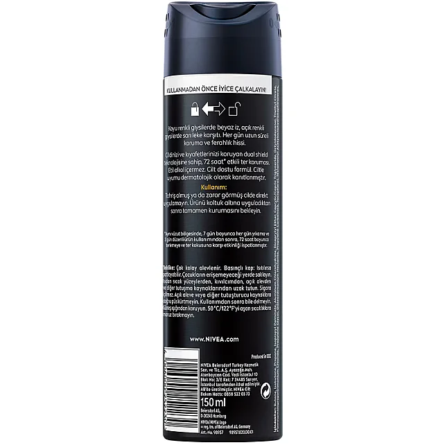 Nivea Men Black & White Epic Night - Erkek Sprey Deodorat 150ml - 2