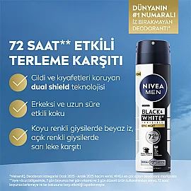Nivea Men Black & White Epic Night - Erkek Sprey Deodorat 150ml - 3