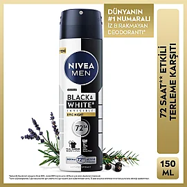 Nivea Men Black & White Epic Night - Erkek Sprey Deodorat 150ml - 8