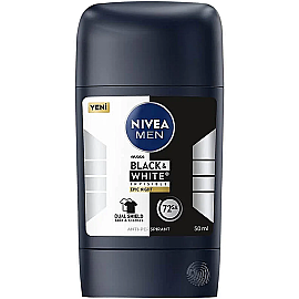 Nivea Men Black & White Epic Night - Erkek Stick Deodorant 50ml - Nivea