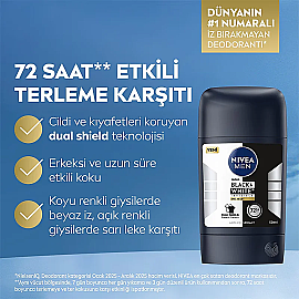 Nivea Men Black & White Epic Night - Erkek Stick Deodorant 50ml - 3
