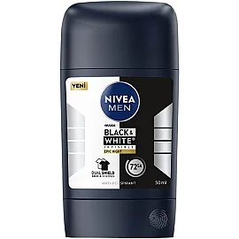 Nivea Men Black & White Epic Night - Erkek Stick Deodorant 50ml - Nivea