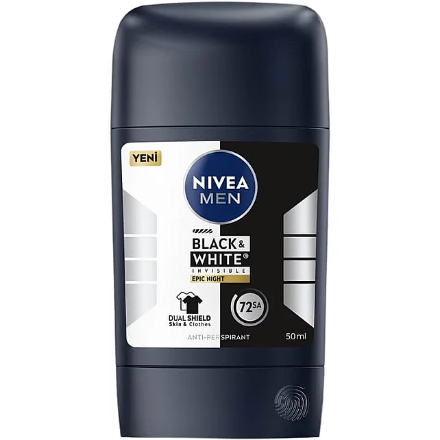 Nivea Men Black & White Epic Night - Erkek Stick Deodorant 50ml - 1