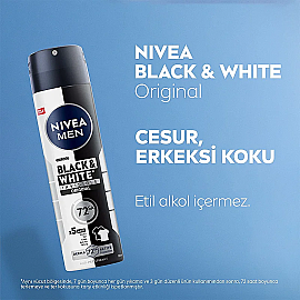 Nivea Men Black & White Invisible Erkek Deodorant Sprey 150ml & Roll-On 25ml - 5