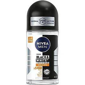 Nivea Men Black White Invisible - Erkek Roll On Deodorant 50ml - Nivea