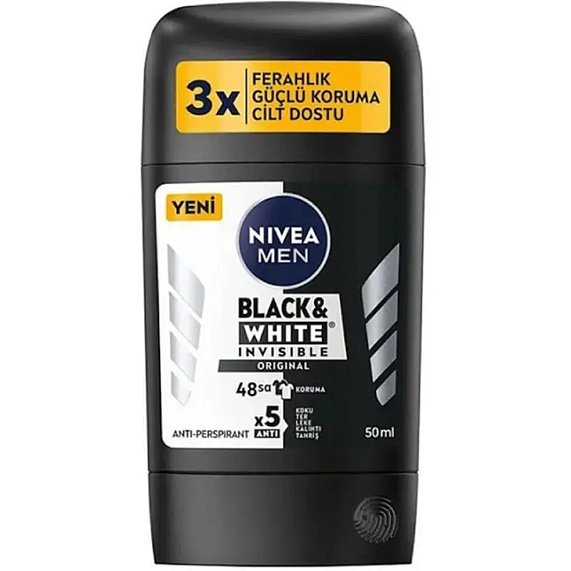 Nivea Men Black & White Invisible Original Stick Deodorant 50ml - 1