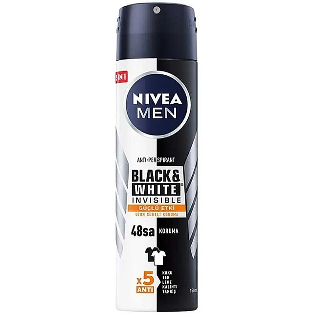 Nivea Men Black & White Invisible Sprey Deodorant 150ml - 1