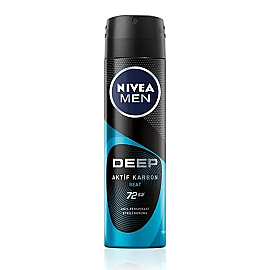 Nivea Men Deep Aktif Karbon - Sprey Deodorant 150ml - Nivea