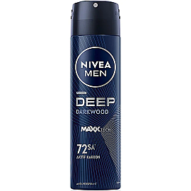 Nivea Men Deep Dark Wood - Erkek Sprey Deodorant 150ml - Nivea