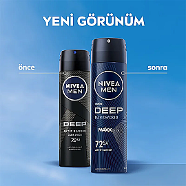 Nivea Men Deep Dark Wood - Erkek Sprey Deodorant 150ml - 2