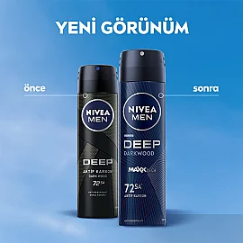 Nivea Men Deep Dark Wood - Erkek Sprey Deodorant 150ml - 2