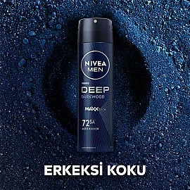 Nivea Men Deep Dark Wood - Erkek Sprey Deodorant 150ml - 4