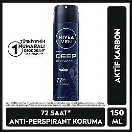 Nivea Men Deep Dark Wood - Erkek Sprey Deodorant 150ml - 6