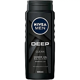Nivea Men Deep Dimension Clean Shower Gel - Duş Jeli 500ml - Nivea