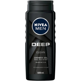 Nivea Men Deep Dimension Clean Shower Gel - Duş Jeli 500ml - Nivea