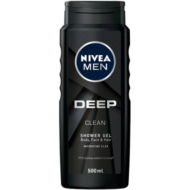 Nivea Men Deep Dimension Clean Shower Gel - Duş Jeli 500ml - 1