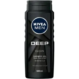 Nivea Men Deep Dimension Clean Shower Gel - Duş Jeli 500ml - 1