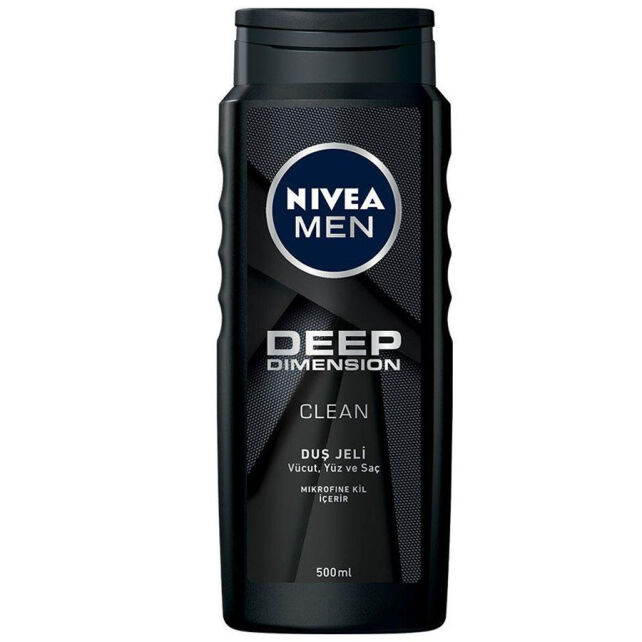 Nivea Men Deep Dimension Shower Gel - Erkekler İçin Duş Jeli 500ml Nivea Men Deep Dimension Shower Gel - Erkekler İçin Duş Jeli 500ml