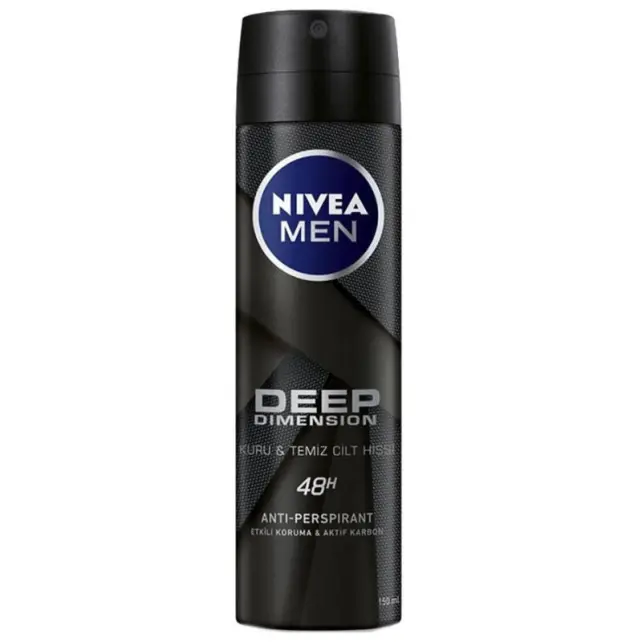 Nivea Men Deep Dimension Sprey Deodorant 150ml - 1