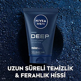 Nivea Men Deep Dimension - Yüz ve Sakal Temizleme Jeli 100ml - 4