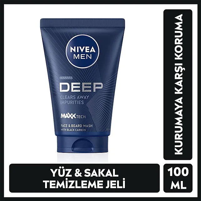 Nivea Men Deep Dimension - Yüz ve Sakal Temizleme Jeli 100ml - 6
