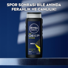 Nivea Men Deep Extreme - Erkek Duş Jeli 500ml - 3