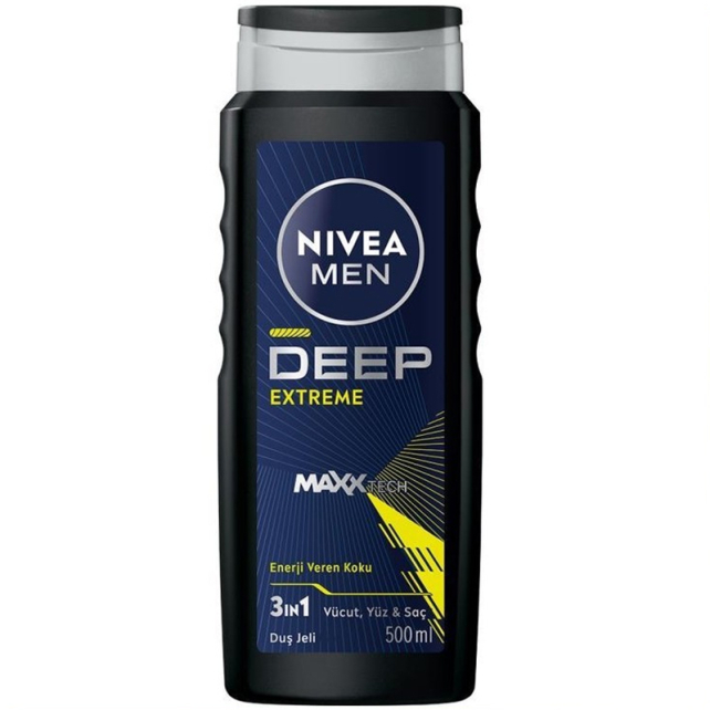 Nivea Men Deep Extreme - Erkek Duş Jeli 500ml - 1