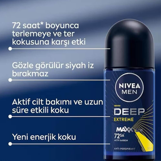 Nivea Men Deep Extreme - Roll-on Deodorant 50ml - 2
