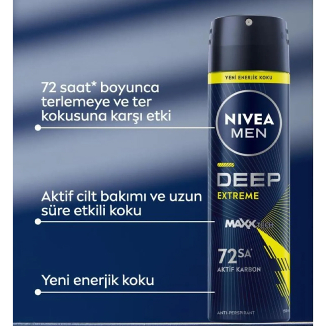 Nivea Men Deep Extreme - Sprey Deodorant 150ml - 2