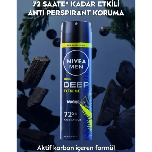 Nivea Men Deep Extreme - Sprey Deodorant 150ml - 3
