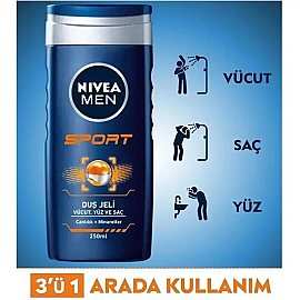 Nivea Men Derma Control Clinical Sprey Deodorant 150ml & Sport Duş Jeli 250ml - 2