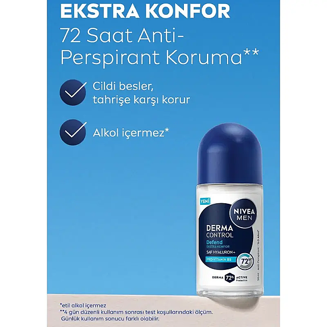 Nivea Men Derma Control Defend Roll-On Deodorant 50ml - 3
