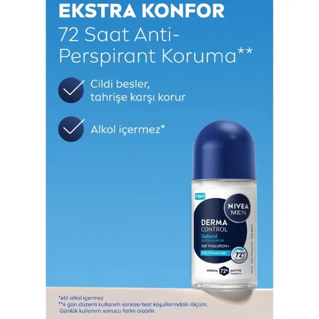 Nivea Men Derma Control Defend Roll-On Deodorant 50ml - 3