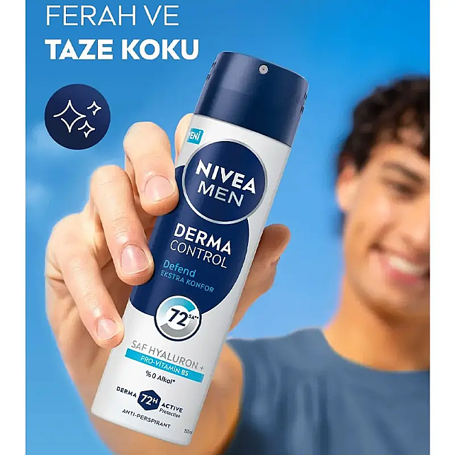 Nivea Men Derma Control Defend Sprey Deodorant 150ml - 5