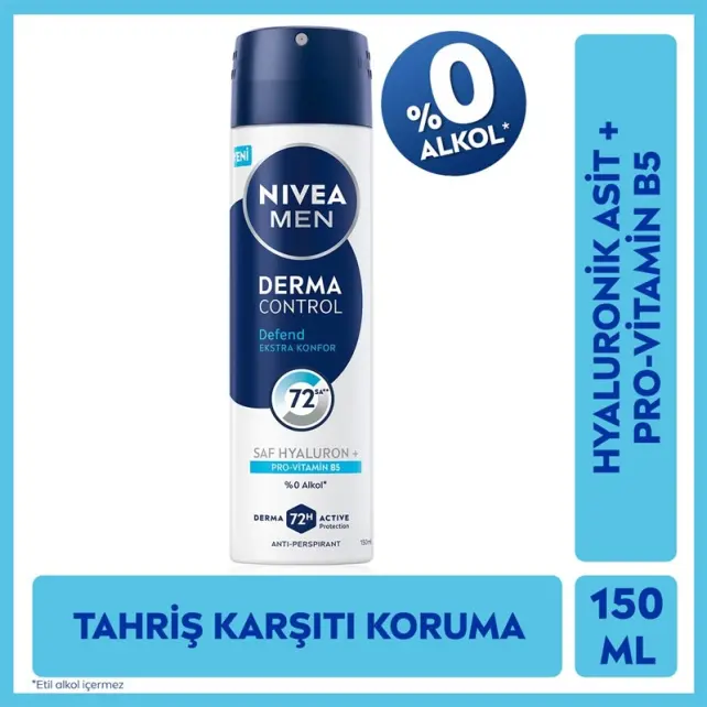 Nivea Men Derma Control Defend Sprey Deodorant 150ml - 2