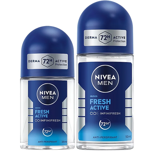 Nivea Men Fresh Active Erkek Deodorant Roll On 50 ml & Roll On 25ml - 1