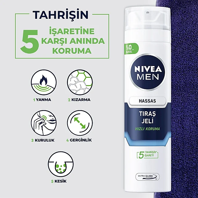 Nivea Men Hassas Tıraş Jeli 200ml - 3